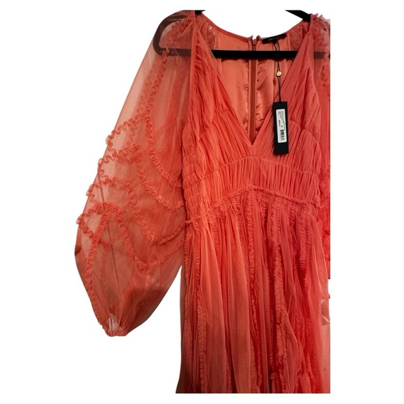 Kobi Halperin Lindsay Sherbet Tulle Maxi Dress | NWT | Size L | $898 Retail - Picture 4 of 5